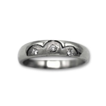 Sortija oro blanco calado