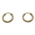 Pendiente de oro aro redondo 13 mm diametro grosor 1.5mm Pendiente de oro aro redondo 13 mm diametro grosor 1.5mm