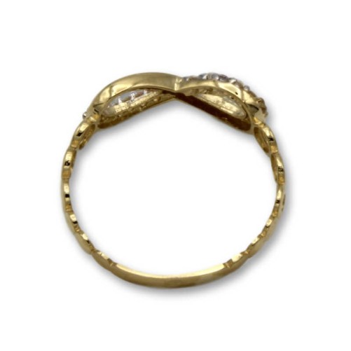 Sortija de oro infinito con circonitas