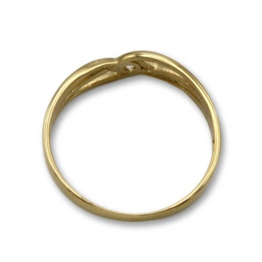 Solitario de oro entramado