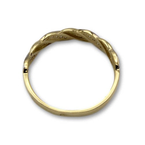 Sortija de oro con forma de espiga