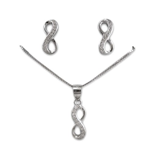 Conjunto infinito de plata y circonitas