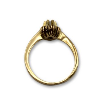 Solitario de oro clasico con garras