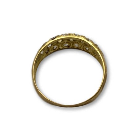 Anillo de oro con cuajo circonitas