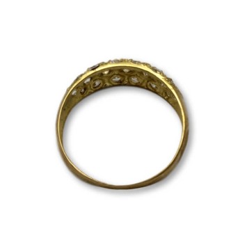 Anillo de oro con circonitas