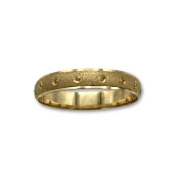 Alianza de oro en 4mm media caña y circulo