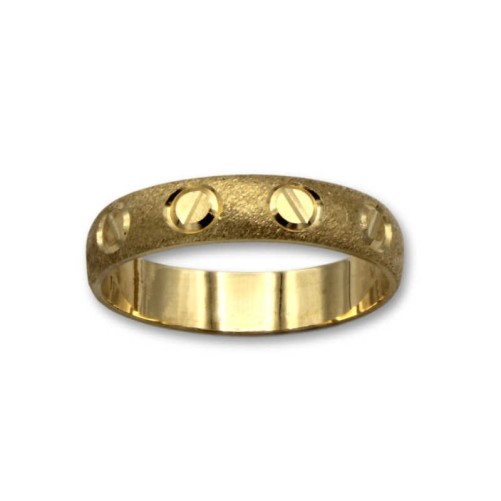 Alianza de oro en 4mm media caña mate