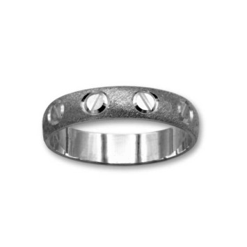 Alianza de oro blanco en 4mm media caña mate