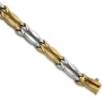 Pulsera de oro bicolor tramo doble