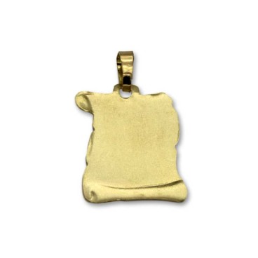 Colgante de oro pergamino mate