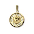 Medalla virgen niña de oro redonda 16mm Medalla virgen niña de oro redonda 16mm