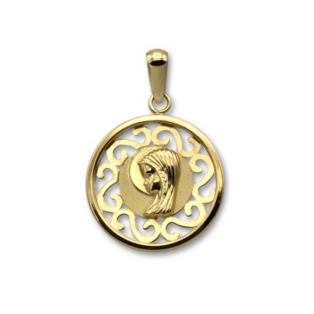 Medalla virgen niña de oro