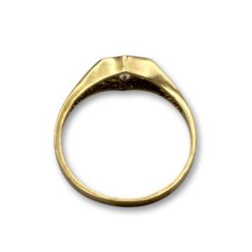 Solitario mujer con circonita en oro