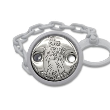 Set de pinza y guarda chupete Virgen del Carmen