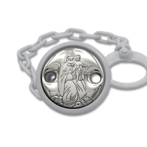 Set de pinza y guarda chupete Virgen del Carmen