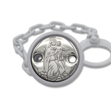 Set de pinza y guarda chupete Virgen del Carmen