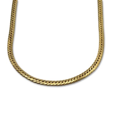 Cadena de oro con eslabones de espiga