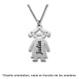 Colgante de plata niño o niña personalizados