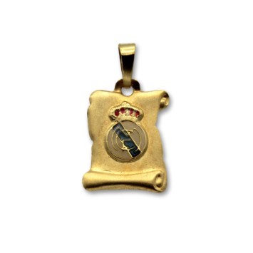 Colgante de oro del Real Madrid en pergamino