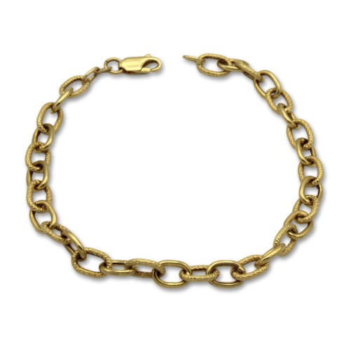 Pulsera de oro de eslabones