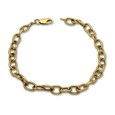 Pulsera de oro de eslabones lisos y tallados