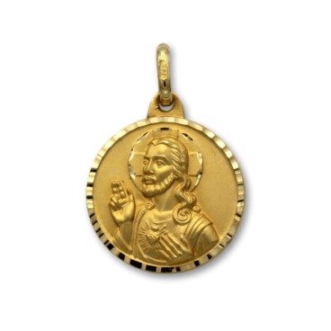Medalla de oro escapulario 17mm