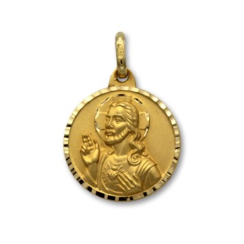 Medalla de oro escapulario 17mm