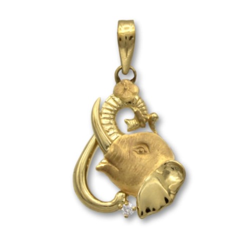Colgante de oro de un elefante