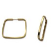 Pendiente de oro aro cuadrados 28mm x 2mm Pendiente de oro aro cuadrados 28mm x 2mm