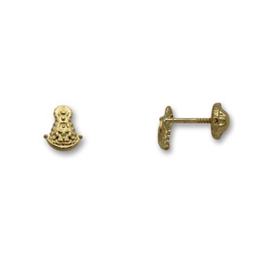 Pendiente en oro de la virgen del Rocio pequeño