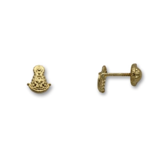 Pendiente en oro de la virgen del Rocio pequeño