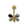 Piercing de ombligo en oro con forma de mariposa Piercing de ombligo en oro con forma de mariposa