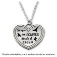 Colgante de plata personalizado con frase de corazon Colgante de plata personalizado con frase de corazon