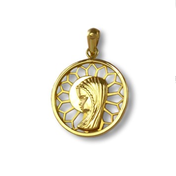 Virgen niña vidriera