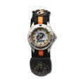 Reloj analógico niño Action Man correa tela negro y naranja
