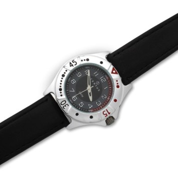 Reloj analógico niño Certus correa de piel negra