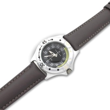 Reloj analógico niño Certus correa de piel gris