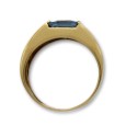 Sortija de oro y aguamarina