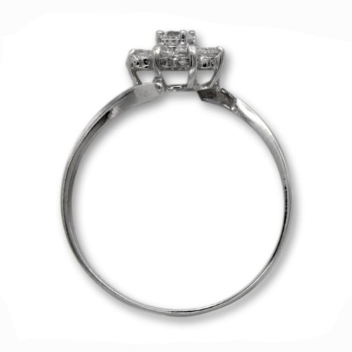 Sortija de oro con flor con garras