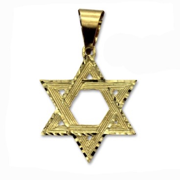 Colgante de oro de la estrella de David
