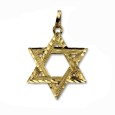 Colgante de oro de la estrella de David mediano Colgante de oro de la estrella de David mediano