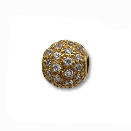 Colgante en oro de bola con circonitas