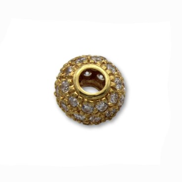 Colgante de oro bola con circonitas