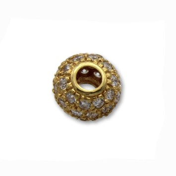 Colgante en oro de bola con circonitas