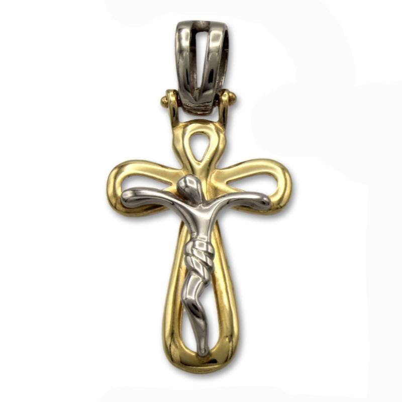 Cruz bicolor italiana de oro