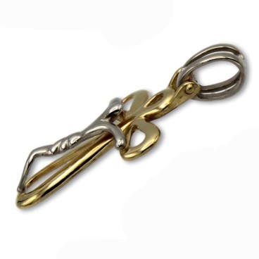 Cruz bicolor italiana de oro