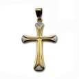 Cruz de oro bicolor sin cristo