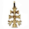 Cruz Caravaca de oro grande fundida