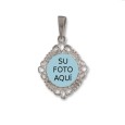 Medalla de plata cerco calado con foto personalizable Medalla de plata cerco calado con foto personalizable