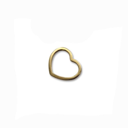 Colgante de oro de silueta corazón para cadena